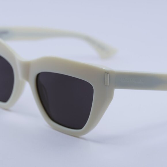 ?️ New Saint Laurent SL759 004 Sunglasses - Ivory Frame, Black Lenses main image 10